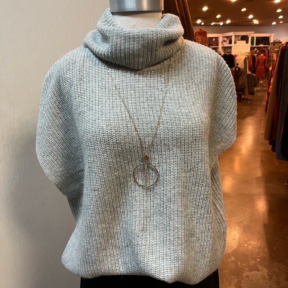 Lilla P Grey Turtleneck Sweater PA2406